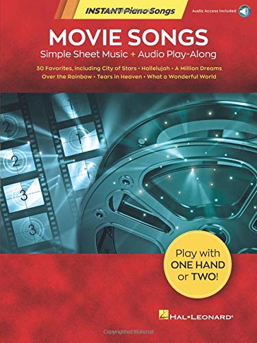 Movie Songs – Instant Piano Songs: Simple Sheet Music + Audio Play-Along