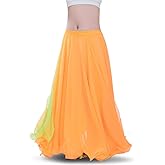 ROYAL SMEELA Chiffon Fairy Belly Dance Skirt Women Belly Dancing Costume Tribal Belly Dance Dress High Split, 10 Colors