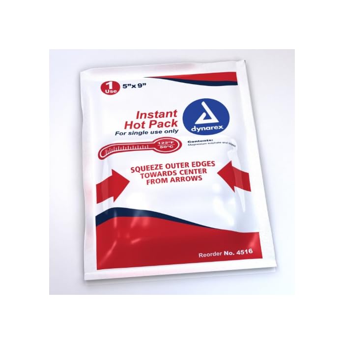 Dynarex Instant Hot Packs, Single-Use Heat Packs for Immediate Relief, Easy Activation, Instant Heat Therapy for Muscle…