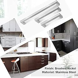 homdiy 20 Pack Brushed Nickel Cabinet Handles