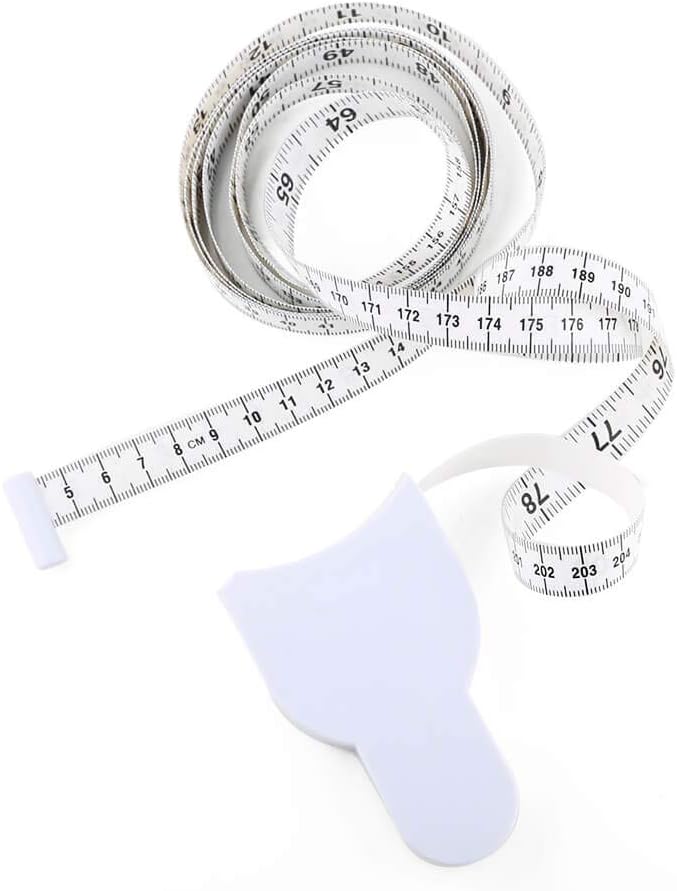 WIN TAPE 80'' 205cm Waist Body Tape Measure with Push Button, Measuring Waist and Arms (White): Health & Personal Care