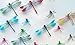 Amaonm 20pcs 3D Colorful Dragonfly Vividly Stickers Making Stickers DIY Ornament Party Kidgarden Wall Stickers Wall Decal Man-Made vividly Dragonfly Art Decor Decals
