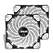 2 Pack 120mm White LED Case Fan Cooling PC and Light Up Computer Case with Cool Look, Long Life Bearing with DC 15 LED Illuminating PC Case. Quiet Durable Fans Enhance Performance of Tower