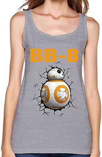 Seico Women's Stay Cute BB8 Robot Tank Tops Gray Size XL