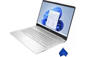 HP 15.6" FHD Laptop - Intel Core i3-N305, 8GB RAM, 256GB SSD, Windows 11, Newest Model (with Microfiber Cloth) - Natural Silv