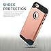iPhone 6S case, iPhone 6 case, Desiro [Rose Gold] Dual Shield Shock Absorption Protective Heavy Duty Hybrid Case Cover for Apple iPhone 6 & 6S (4.7