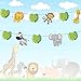 Jiahai 19pcs Jungle Animals Leaves Banner Home Decoration for Woodland Garland Forest Theme Birthday Festival Party
