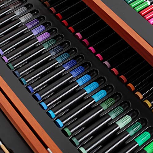Falling in Art 174pcs Drawing Painting Set, Children Art Kit in a Wooden Toolbox