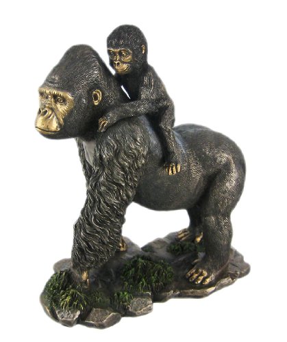 US 8 Inch Mother Gorilla and Baby Collectible Animal Figurine