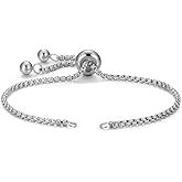 DanLingJewelry 10pcs 304 Stainless Steel Adjustable Slider Bracelet Slider Extender Chains Friendship Bracelets for Jewelry Making DIY 8 Inches(215mm) P