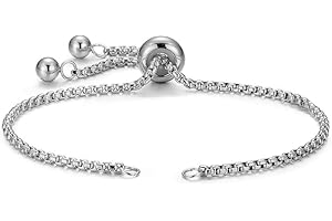 DanLingJewelry 10pcs 304 Stainless Steel Adjustable Slider Bracelet Slider Extender Chains Friendship Bracelets for Jewelry Making DIY 8 Inches(215mm) P