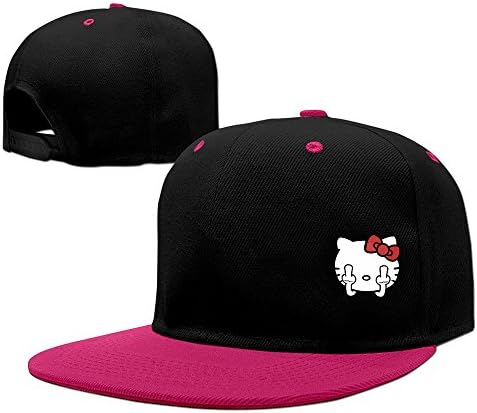 Men's Hello Kitty Flicking Off Copy Vectorized Poster Snapback Hat