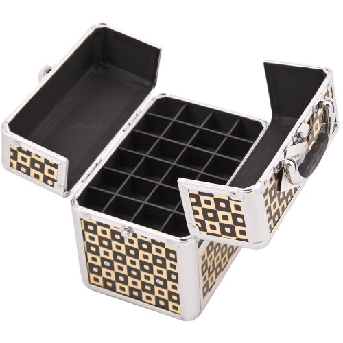 SUNRISE Nail Polish Organizer Case Travel Storage, 24 Bottle Capacity