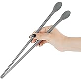 Carrotez Silicone Cooking Chopsticks, Long (12 inch) Reusable Chopsticks for Cooking, Heat Resistant, Non-Scratch, Gentle on 