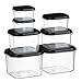 Meal Prep Haven 7 Piece Portion Control Container Kit with Guide, Black, Comparable to 21 Day Fix