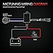 MICTUNING LED Light Bar Wiring Harness 40 Amp Relay Fuse ON-OFF-Strobe Remote Control Waterproof Switch Red (2Lead)