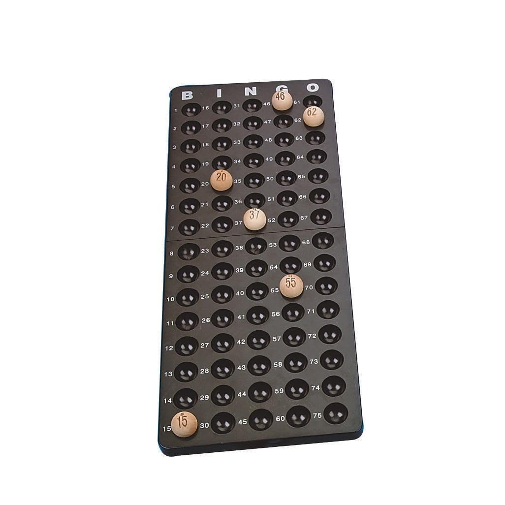 S&S Worldwide Bingo Masterboard for up to 7/8" Bingo Balls. Two-Piece Plastic Board Snaps Together. Bingo Balls Not Included. 17-1/4" x 6-3/4".