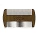 Xpreen Wood Comb, Double Different Densities Brush, Anti-static Handmade Green Sandal Wood Beard Hair Mustache Comb