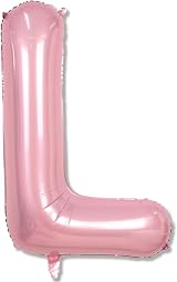Lingqiang 40 Inch Pastel Pink L Foil Balloon Self Inflating 2 Pack