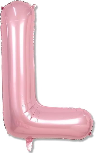 Lingqiang 40 Inch Pastel Pink L Foil Balloon Self Inflating 2 Pack