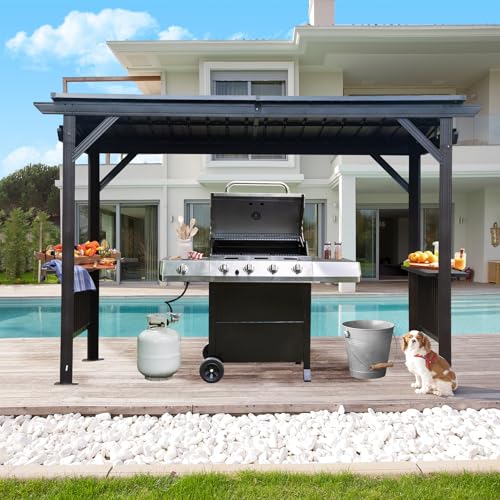 Domi 6.5x12FT Hardtop Grill Gazebo Review: Steel-Roof Shelter with Work Surfaces image 21