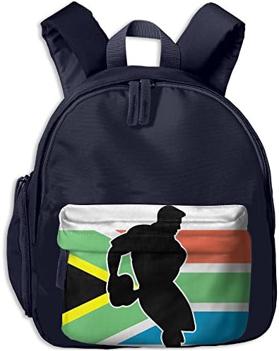 South African Flag And Athlete Floral Print Book Bag For Children Boys Girls