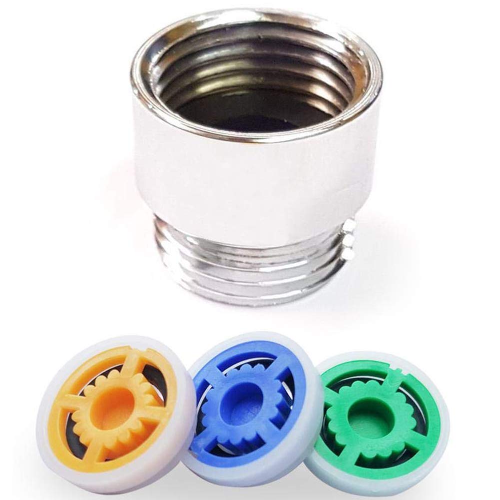 Water Saving Shower Adapter,BETOY 2 Pieces Restrictor Shower Flow Regulator Water Saver Universal with Gasket 75% Water Saving for Shower, for Hotel, Bathroom, Toilet, Hotel, Silver