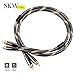 SKW Audiophiles RCA Cable 2RCA Male to 2RCA Male HiFi System Interconnect Cable with Diameter 7mm(4.9ft/1.5M,Black,Nylon)