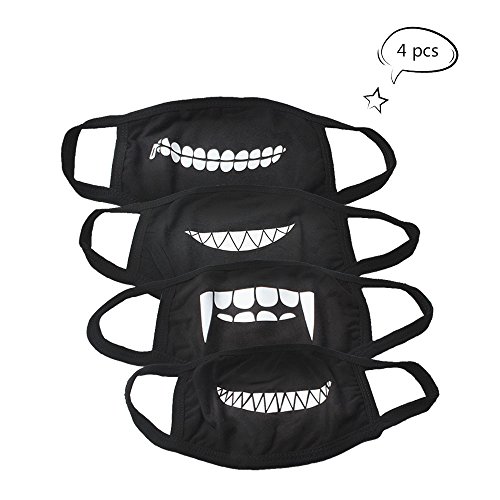Teenitor 4 pack teeth pattern cute unisex cotton blend anti dust …