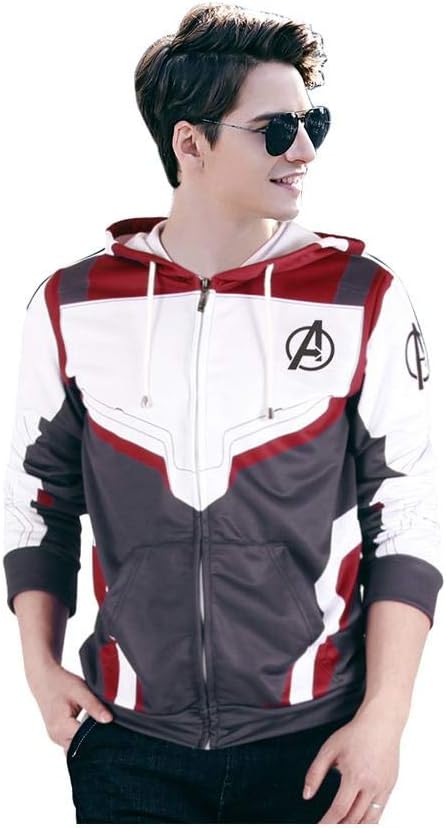 Superhero Cosplay Hoodie Quantum Hoodies 3D Printed Costume Zip Up Sweatshirt