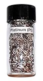 Platinum Metal Leaf Element Sample in Glass Vial - Great for Collections, Displays, Education and Gifts