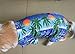 Tangpan Hawaiian Beach Coconut Tree Print Dog Shirt Summer Camp Shirt Clothes (Blue, XL)