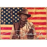 John Wayne Flag Tin Sign
