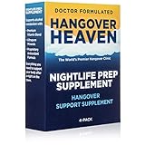 Hangover Heaven Nightlife Prep Supplement, Prevent Hangover Symptoms, 4 Packets with 3 Tablets Each