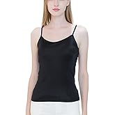 METWAY Womens Silk Camisole/Spaghetti Strap Mulberry Silk Cami Tops/Stretchable Real Knit Silk Tank Undershirt for Layerling