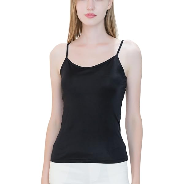 Women's Sexy Ultra Soft Camisole with Lace Trim Cotton Blend