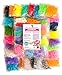 Rainbow Braid 7200 Pieces 24 Color Rubber Band Refill Pack with 35 Charms & 500 Clips