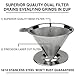 Steel Coffee Reusable​ ​Pour​ ​Over​ ​Coffee​ ​Dripper ​Stainless​ ​Steel​ ​Filter​ ​Coffee​ ​Maker ​Paperless​ ​Drip​​ ​Filter​ ​with​ ​Handle &​ ​Stand for​ ​Fresh​ Brew ​Dishwasher​ ​Safe