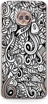 Cover Affair Coffee Printed Clear Designer Transparent Slim Light Weight Back Cover Case for Moto G5s Plus/Motorola G5s Plus -G1-D17 Black & White