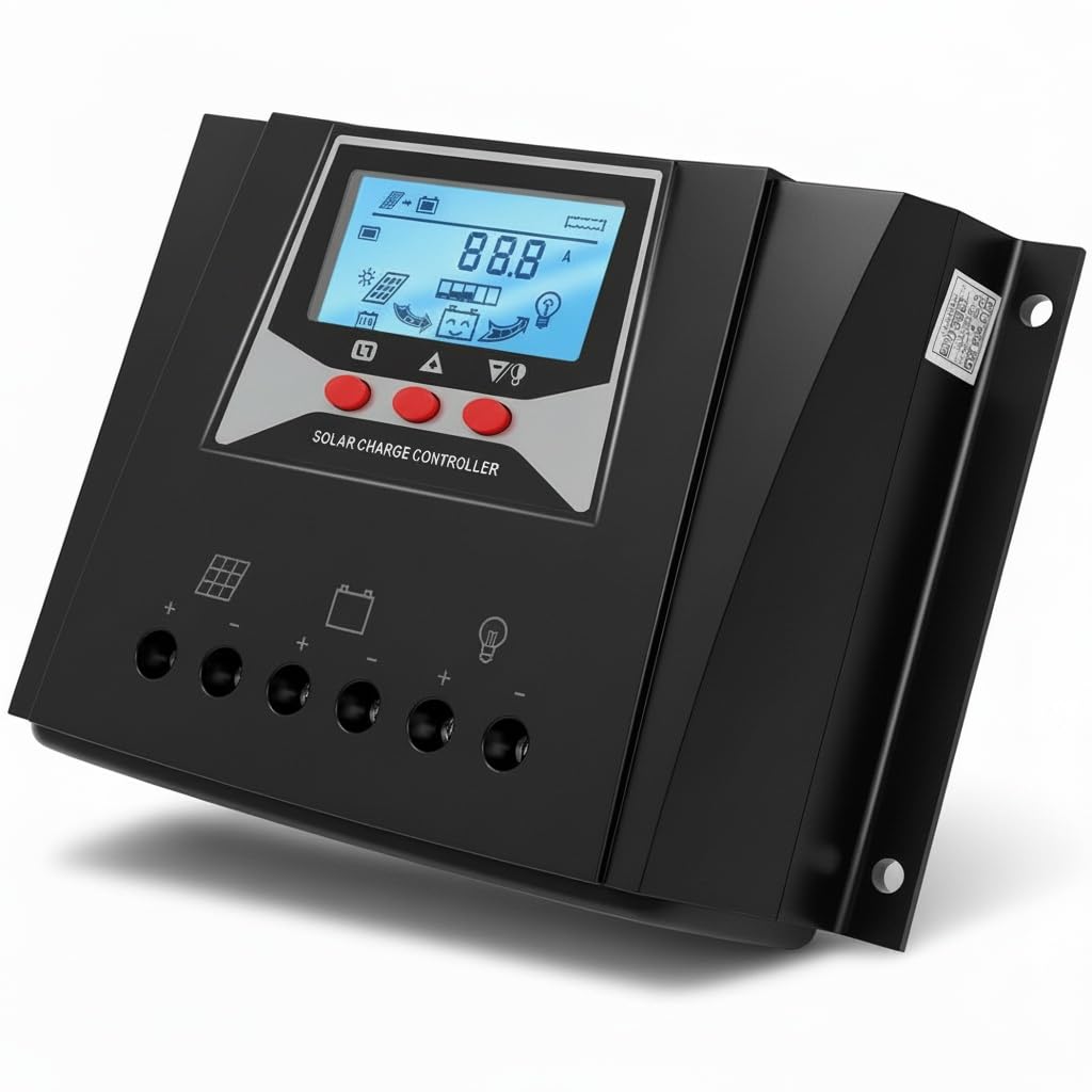 Fuhuihe 50A Solar Charge Controller 12V 24V 36V 48V Auto 100V PWM Regulator with Temperature Compensation for Solar Power Systems