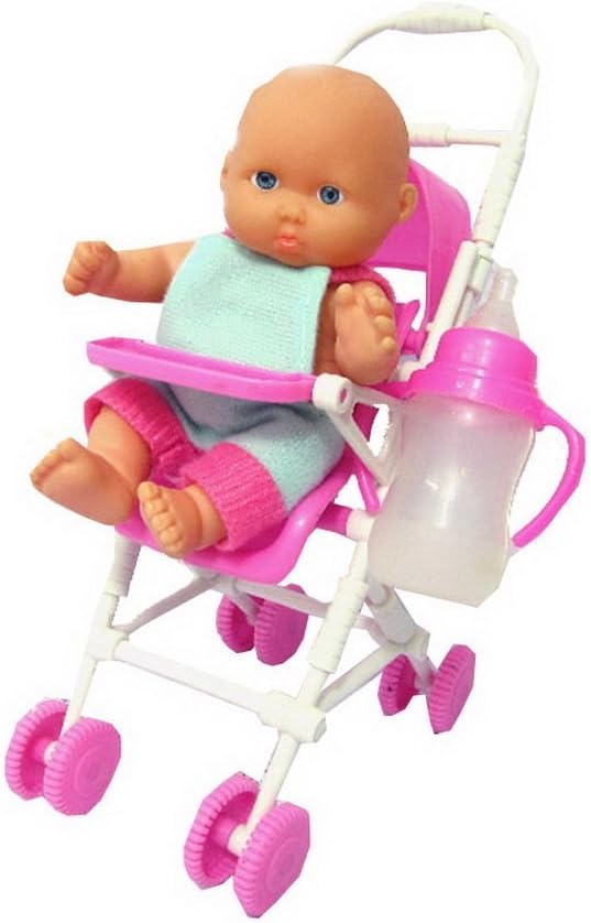 Showutheworld Baby Infant Stroller Carriage DIY Doll Accessories Pacifier Set fit the Mini Barbie Little Sister Kelly
