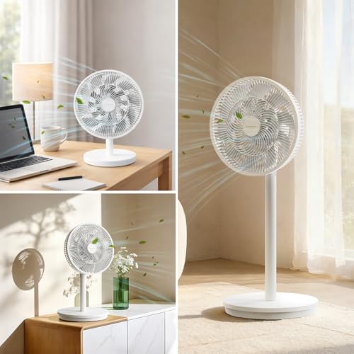 Deerma 16" Stand Fan, Floor Fan 60W with 3 Mode/Speed, 7 Leaf Blade, 4 Adjustable Height & Tilt