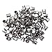 MonkeyJack 100 Pieces Tire/Wheel Air Pressure Stem Valve Caps Plastic Made Chrome Plated Universal