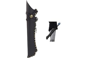 FENJANER Archery Arrow Quiver Archery Back Arrow Quiver Holder PU Leather Archery Quiver with Belt Clip for Field and Practice