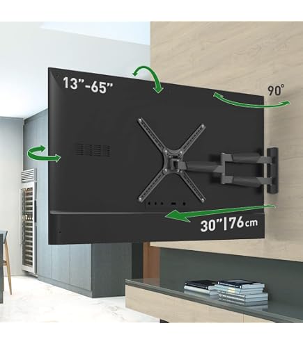 Amazon.com: Barkan 30'' Long TV Wall Mount, 13-65 inch Full Motion