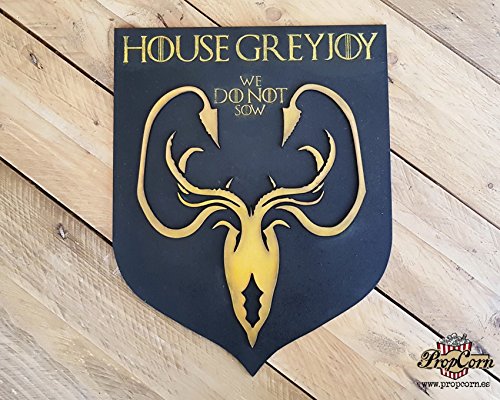 Greyjoy House, sigil of Game of Thrones. We Do Not Sow. Iron Islands. Pyke. Kraken. Theon, Euron and Jara