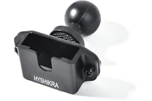 HYSHIKRA Universal Radio/CB Mic Bracket, Walkie-talkies Back Clip Mount with 25mm 1" Ball Adapter Compatible with RAM Mounts B Size Double Socket Arm