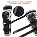 RIDBIKER 1 Pair of Motorcycle Knee Protector,Movable Knee Shin Guard PadsAdjustable Knee Cap Pads Protector Armor for Motorcycle Cycling Racing,Black
