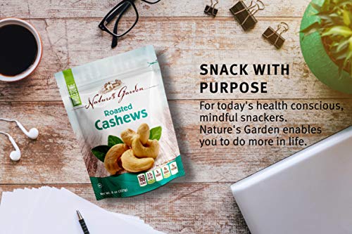 Nature's Garden Organic Cashews Roasted Unsalted - 8 oz.