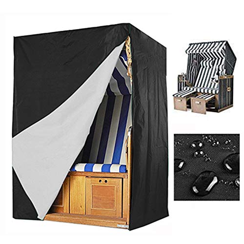 Silvotek Beach Chair Cover - Waterproof Beach Chair Protective Cover with Durable 210D Oxford Material+Extra PVC Coating, Cover For Roofed Beach Chairs (105L x 155W x170H cm)